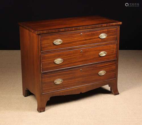 A 19th Century Mahogany Chest of Drawers. The rectangular to...