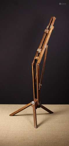 A Vintage Folding Artist's Wooden Studio Easel, 62'&...