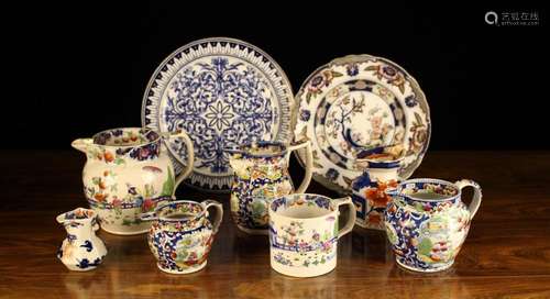 A Group of Decorative 19th Century Semi-China and Opaque Chi...