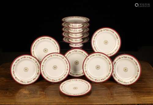 A 19th Century Staffordshire Dessert Service by T & C Fo...