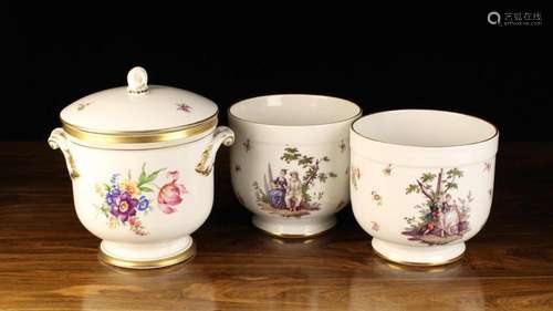 A Porcelain Ice Pail & A Pair of Jardinières: The contin...