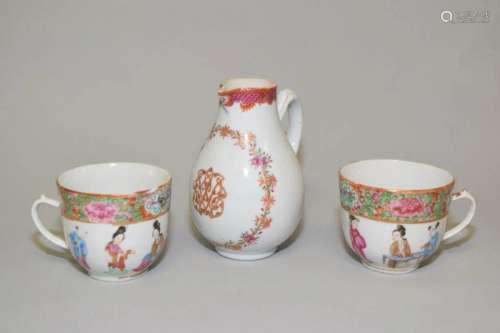 Three 18-19th C. Chinese Export Porcelain Tea Wares