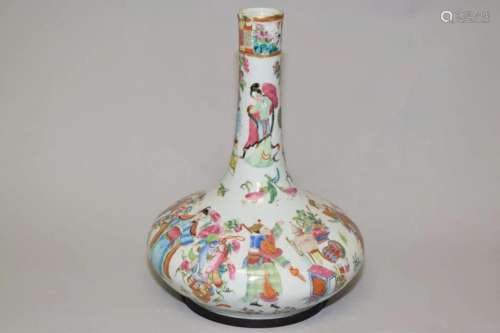 18-19th C. Chinese Export Porcelain Famille Rose Vase