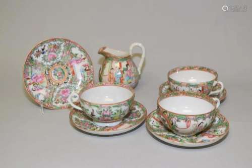 Group of 19th C. Chinese Export Porcelain Tea Wares