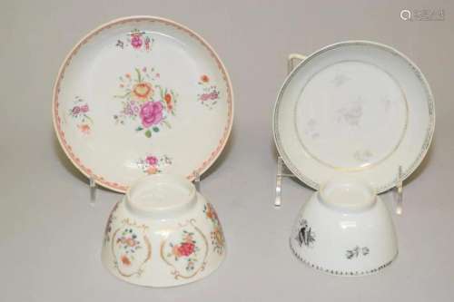 Two Sets of 17-18th C. Chinese Export Porcelain Tea Wares
