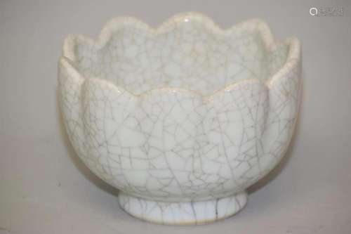 19-20th C. Chinese Porcelain Faux Imperial Lotus Bowl