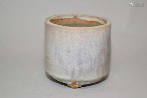 19th C. Chinese Porcelain Faux Jun Glaze Censer