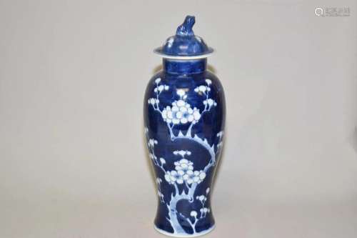 19th C. Chinese Porcelain B&W Plum Jar