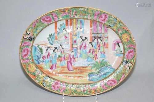 19th C. Chinese Export Porcelain Famille Rose Plate