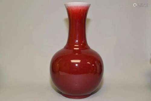 1960-80s Chinese Porcelain Lang Red Glaze Vase