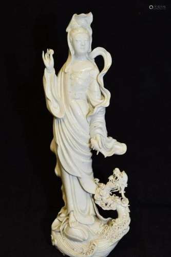 Qing Chinese Porcelain Blanc de Chine Guanyin
