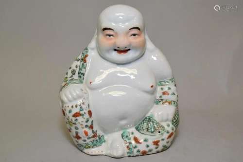 19th C. Chinese Porcelain Famille Rose Buddha