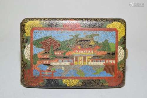 19th C. Japanese Cloisonne Cigarette Box