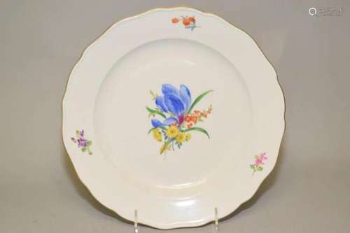 Meissen Germany Porcelain Floral Plate