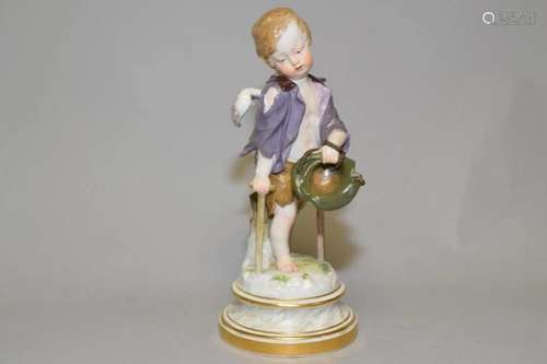 Rare 19th C. Meissen Germany Porcelain Beggar Cherub Figurin...