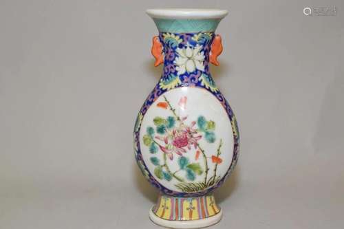 19th C. Chinese Porcelain Cobalt Blue Famille Rose Vignette ...