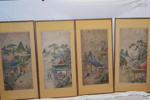 Set of Anonymous Ming/Qing Chinese Watercolor Paintings