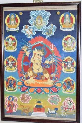 Chinese Tibetan Mahakala Thangka