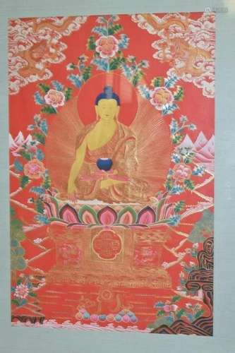 Chinese Tibetan Medicine Buddha Thangka