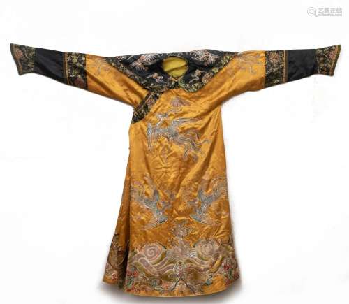 A CHINESE YELLOW PHOENIX ROBE