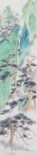 A CHINESE PAINTING OF MOUNTAINS LANDSCAPE