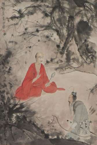 A CHINESE PAINTING OF FIGURE STORY