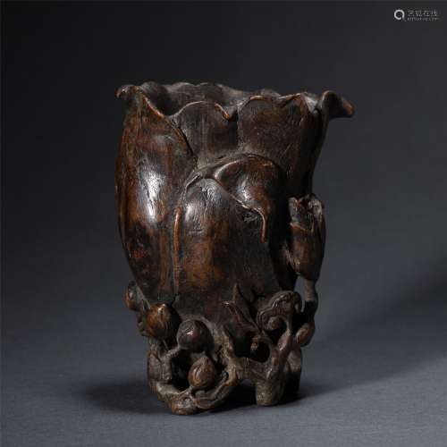 A CHINESE CHENXIANG WOOD CUP