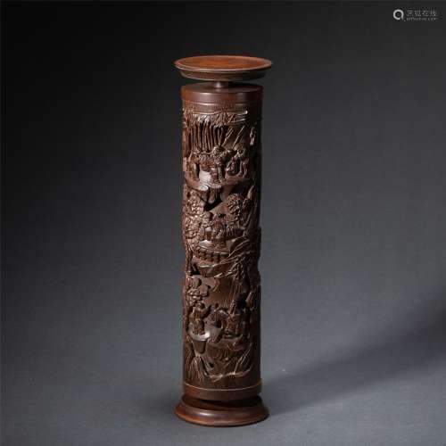 A CHINESE HARDWOOD ORNAMENTS