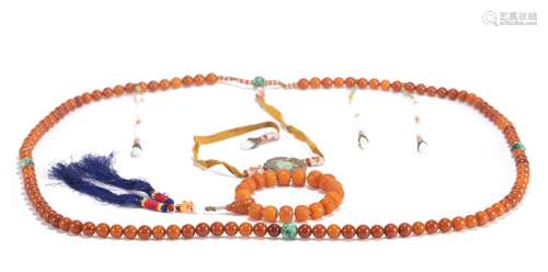 A CHINESE CHAOZHU PRAYERS BEADS