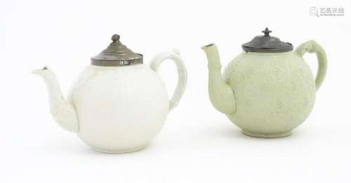 Two late 19th / early 20thC teapots, to include one with Got...
