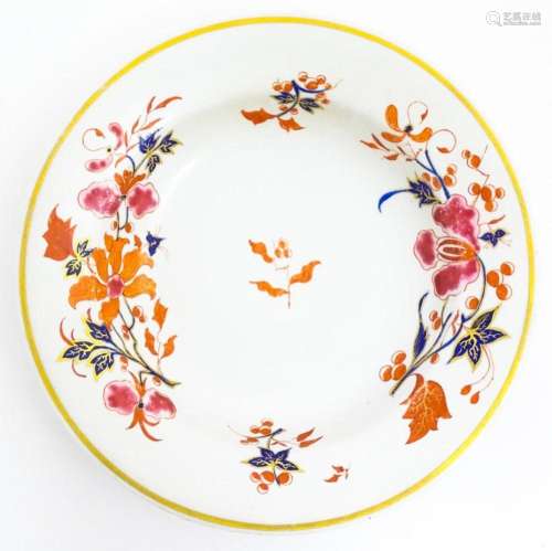 A Worcester Flight Barr & Barr dish decorated with flowe...