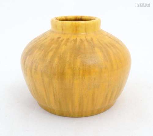 A Pilkingtons Royal Lancastrian vase of squat form, model no...