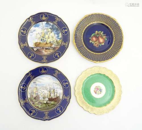 Four assorted plates to include : George Jones, with a decor...