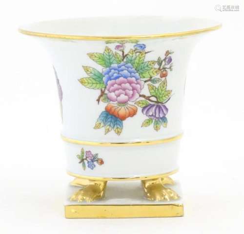 A Herend porcelain vase of urn form decorated in the pattern...