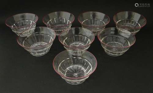 Salviati & Co. Glassware: Eight Venetian glass bowls wit...