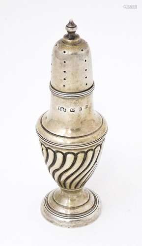 A Victorian silver pepperette hallmarked Birmingham 1891, ma...