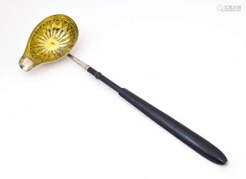 A toddy ladle with white meal bowl having a gilded interior ...