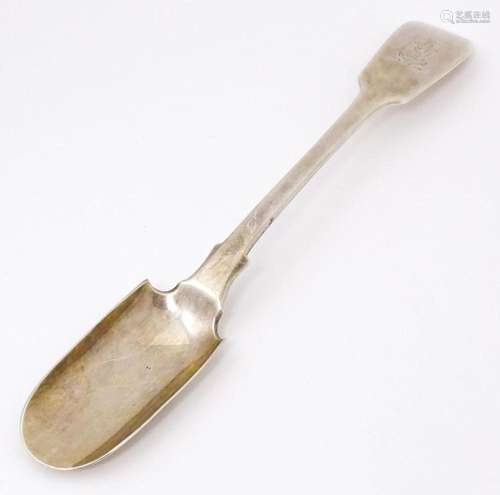 A Victorian silver fiddle pattern stilton scoop, hallmarked ...