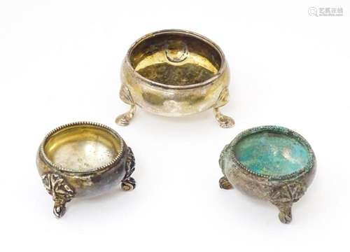 A pair of Victorian silver salts hallmarked London 1876 make...