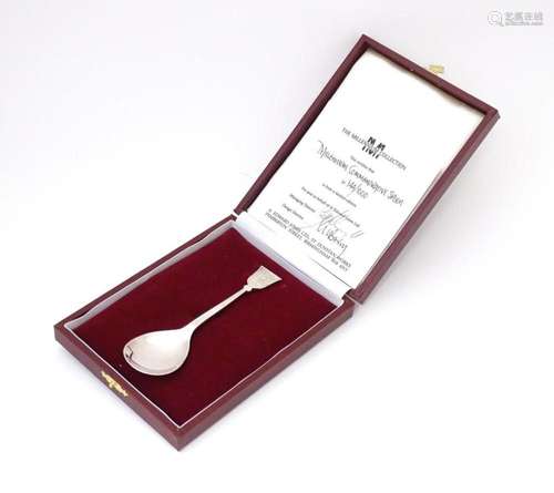 A silver limited edition Millennium commemorative spoon. Hal...