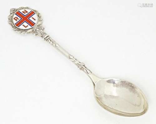 A silver teaspoon with RNLI detail to handle, hallmarked Bir...