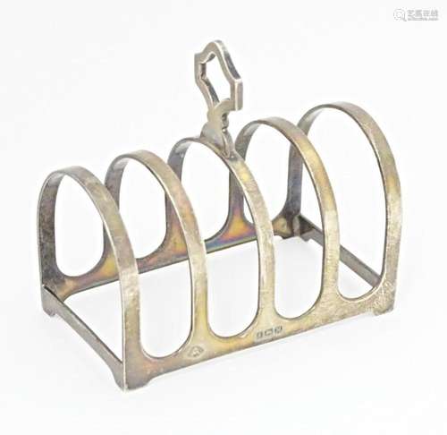 A silver 5 bar toast rack hallmarked Birmingham 1936 maker A...