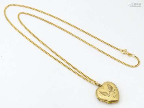 A 9ct gold chain necklace approx 20" long together with...