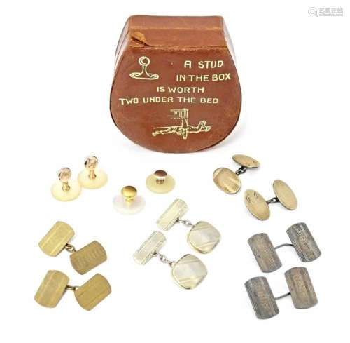 A quantity of assorted studs and cufflinks to include two pa...
