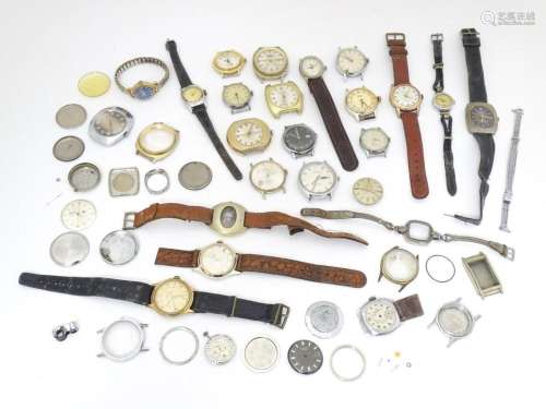 Watchmakers / Repairers Interest : A quantity of assorted wr...