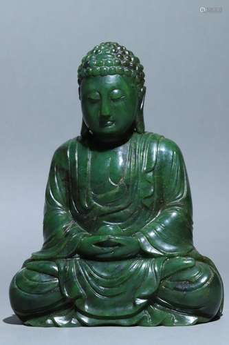 Hetian jade jasper Buddha statue