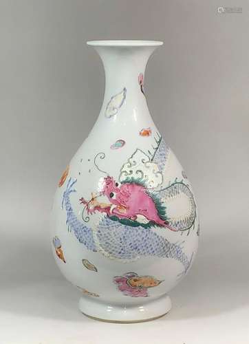 Colorful dragon pattern jade pot spring bottle