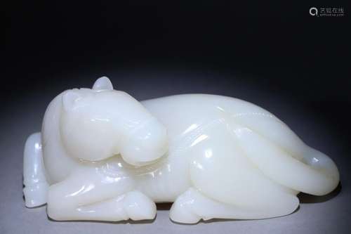 hetian jade horse to success horse ornament