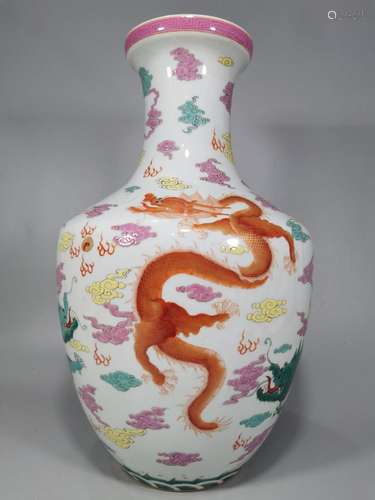 Pastel five dragon pattern bottle