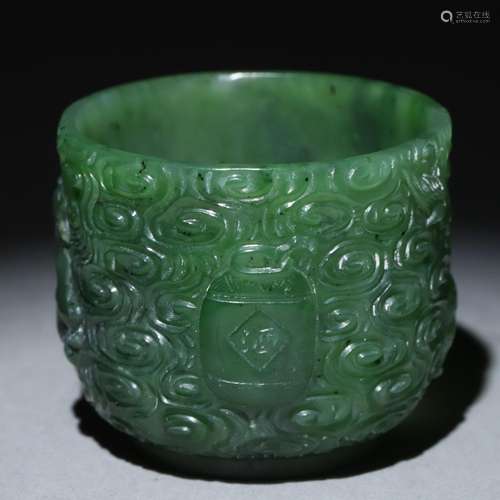 Hetian jade jasper Taibai drunken cup